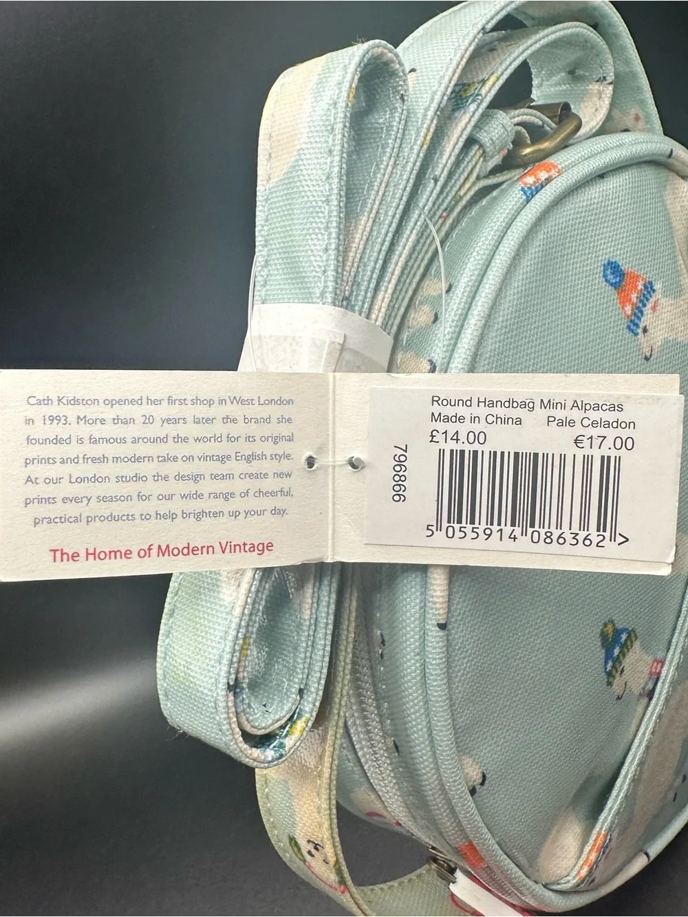 Cath Kidston Mint Kids Llama Round Crossbody Bag